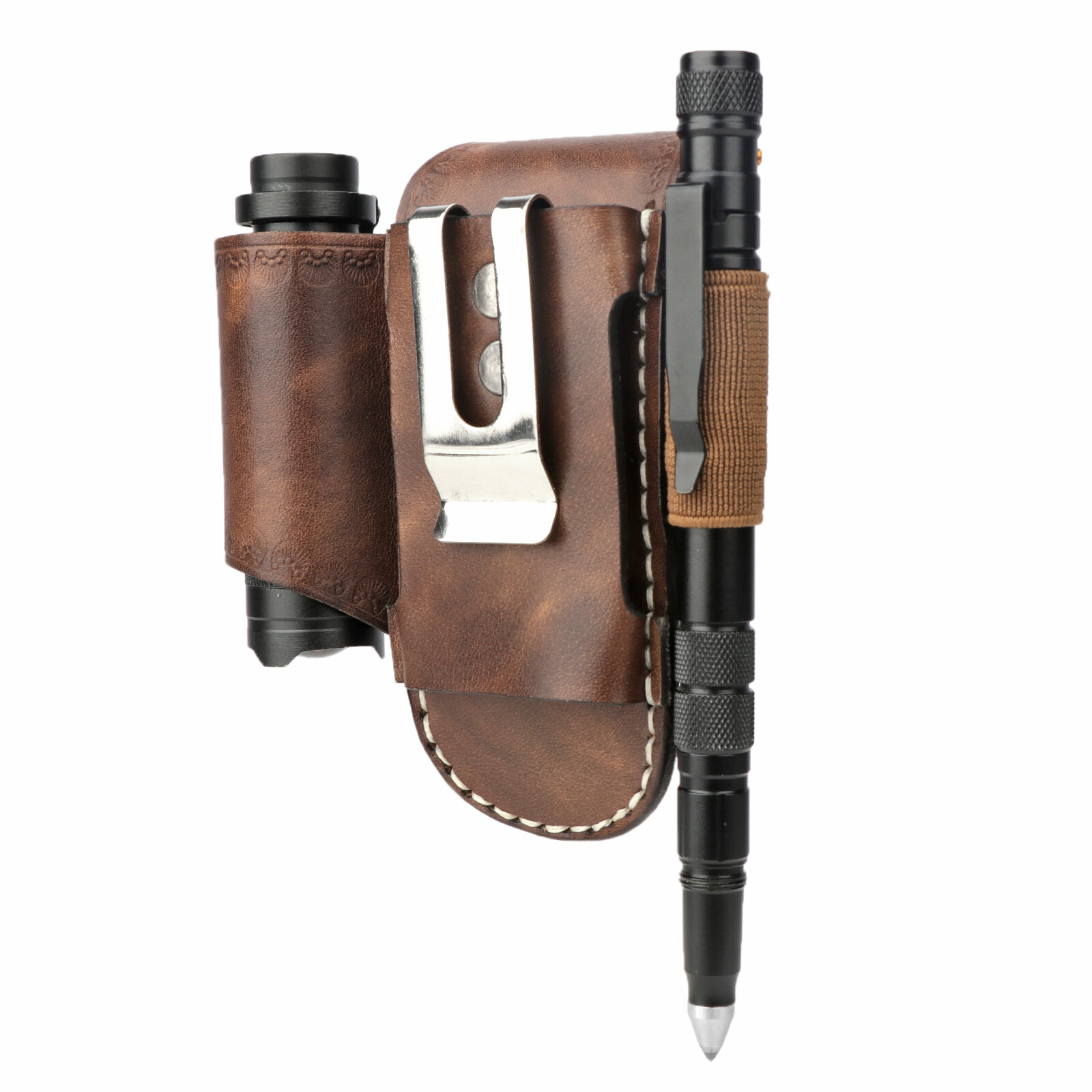 TOURBON Leather Knife Sheath EDC Pliers Belt Pouch Multitool Pocket Holster USA