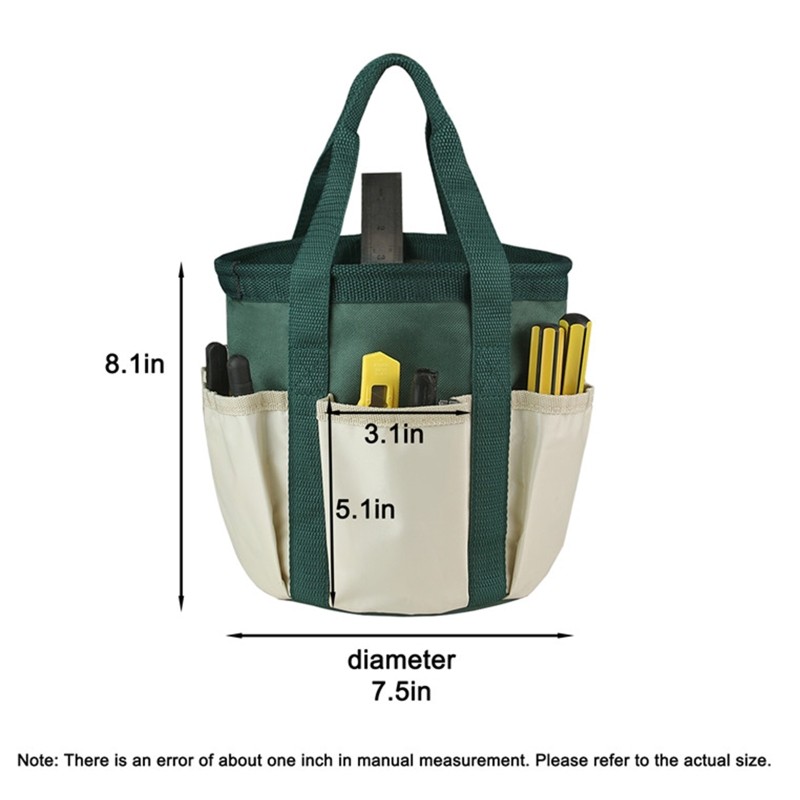600D Oxford Cloth Gardening Tool Storage Bag Garden Tools Holder Bag Garden Tote