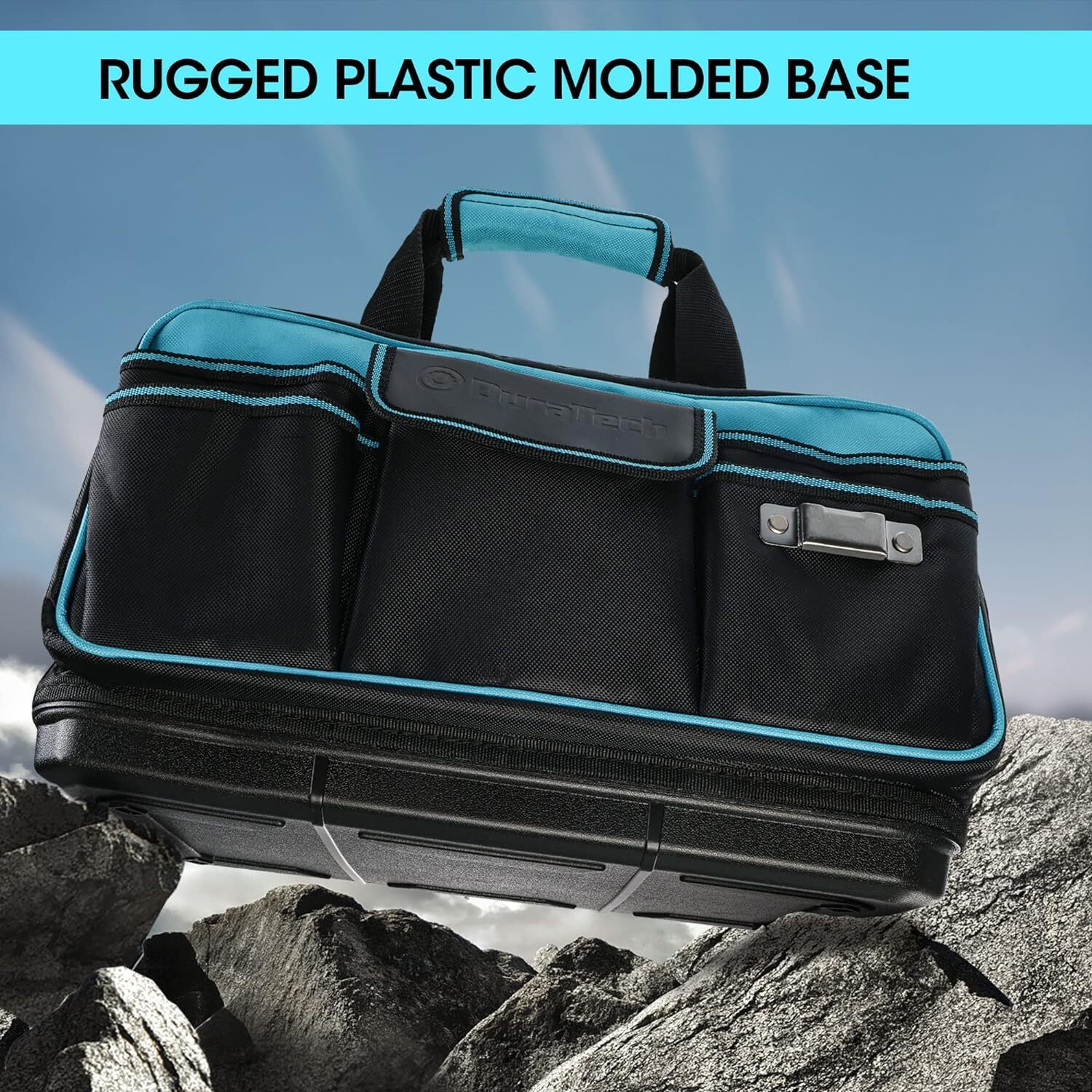 DURATECH 17’ Wide Mouth Tool Bag, Storage 32 Bag Tool Bag Organiser Oxford Cloth