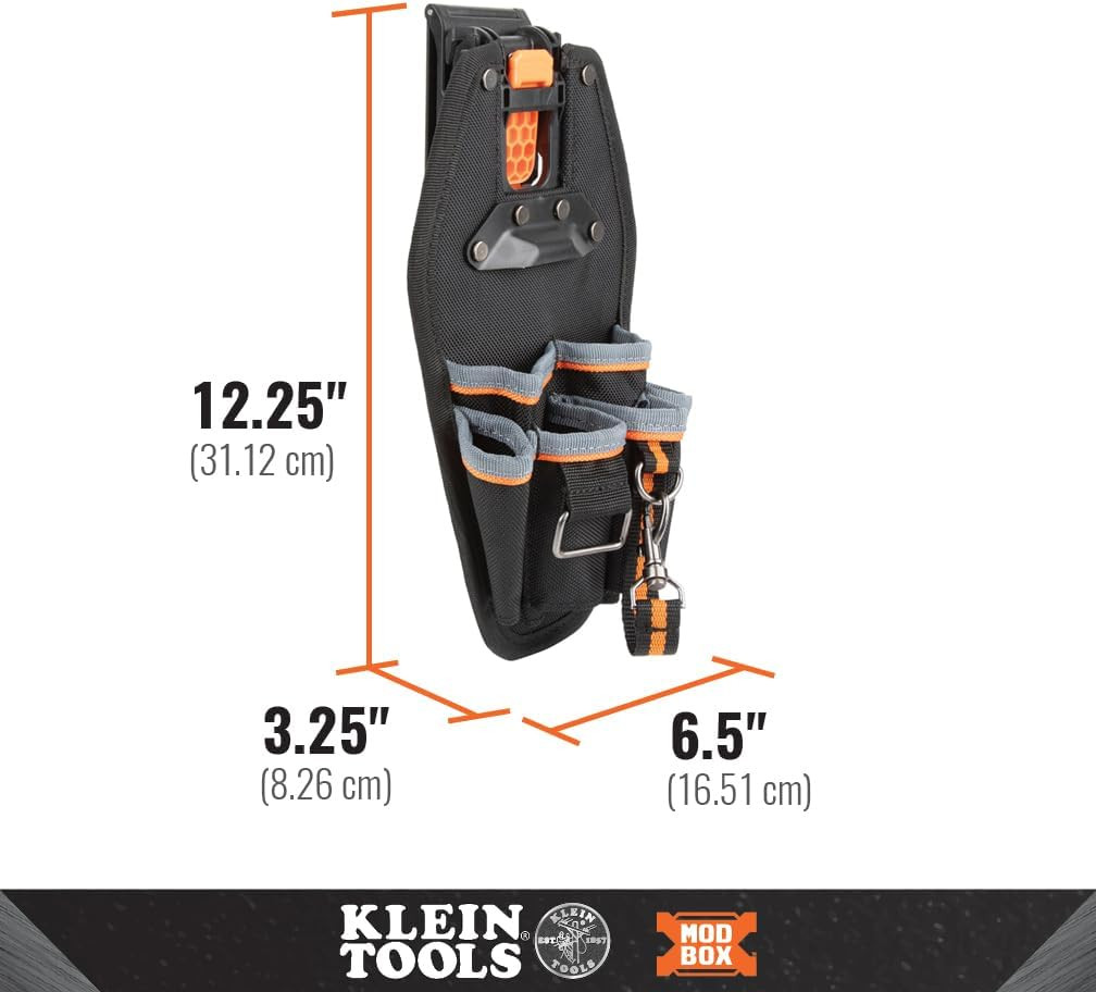 Klein Tools Modbox Tool Pouch, Electrician Bag, Quickly Attach and Release from