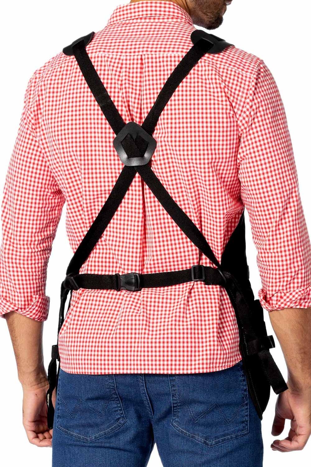 Tool Apron – Magnetic Holder, 18 Pockets, CrossBack – Woodworker, Electrician