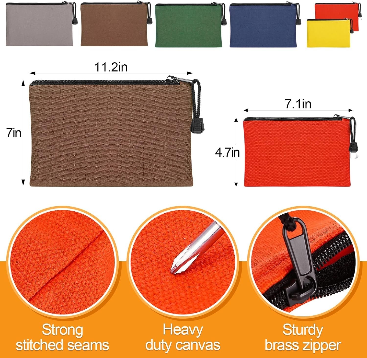 Heavy Duty Canvas Tool Pouches – Small Tools Organizer