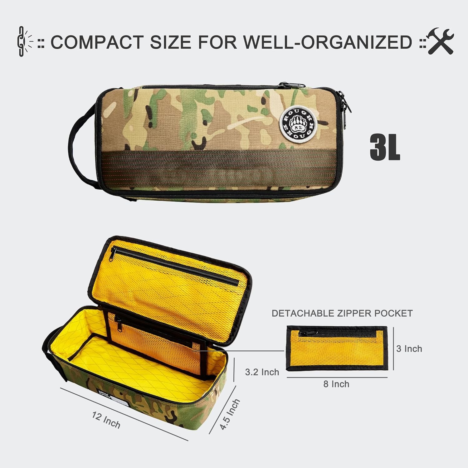 Rough Enough 12″ Small Tool Bag Water Resistant Camo