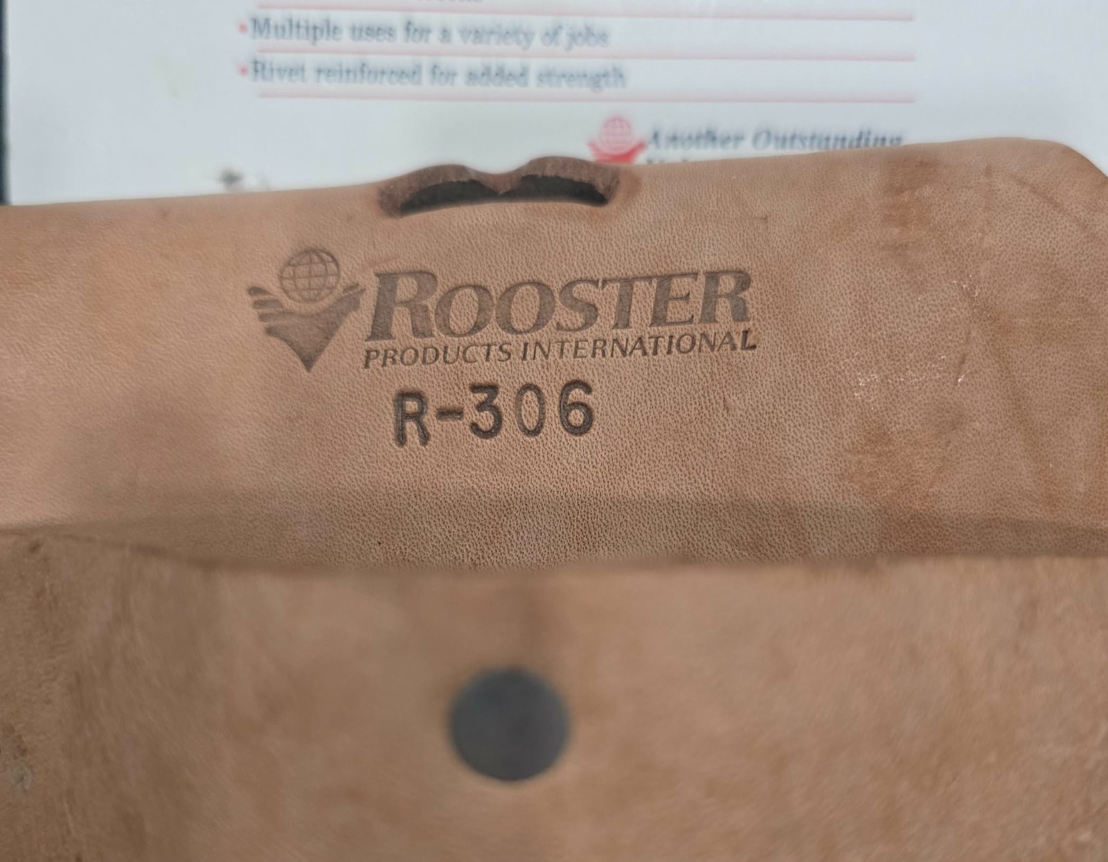 Rooster Prod Int’l R‑306 Tool Pouch – Tradesman’s Model – NOS Top Grain Leather
