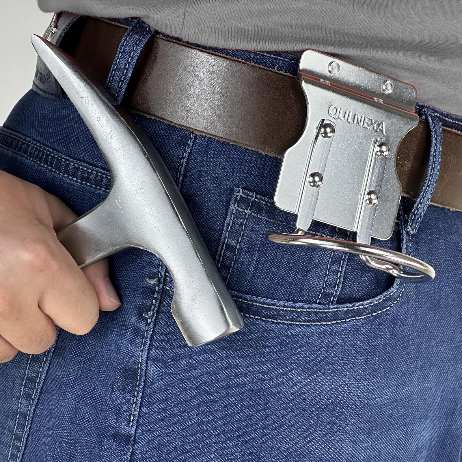 Stainless Steel Hammer Holder Drill Holster Tool Belt 2.6 Inch Loop