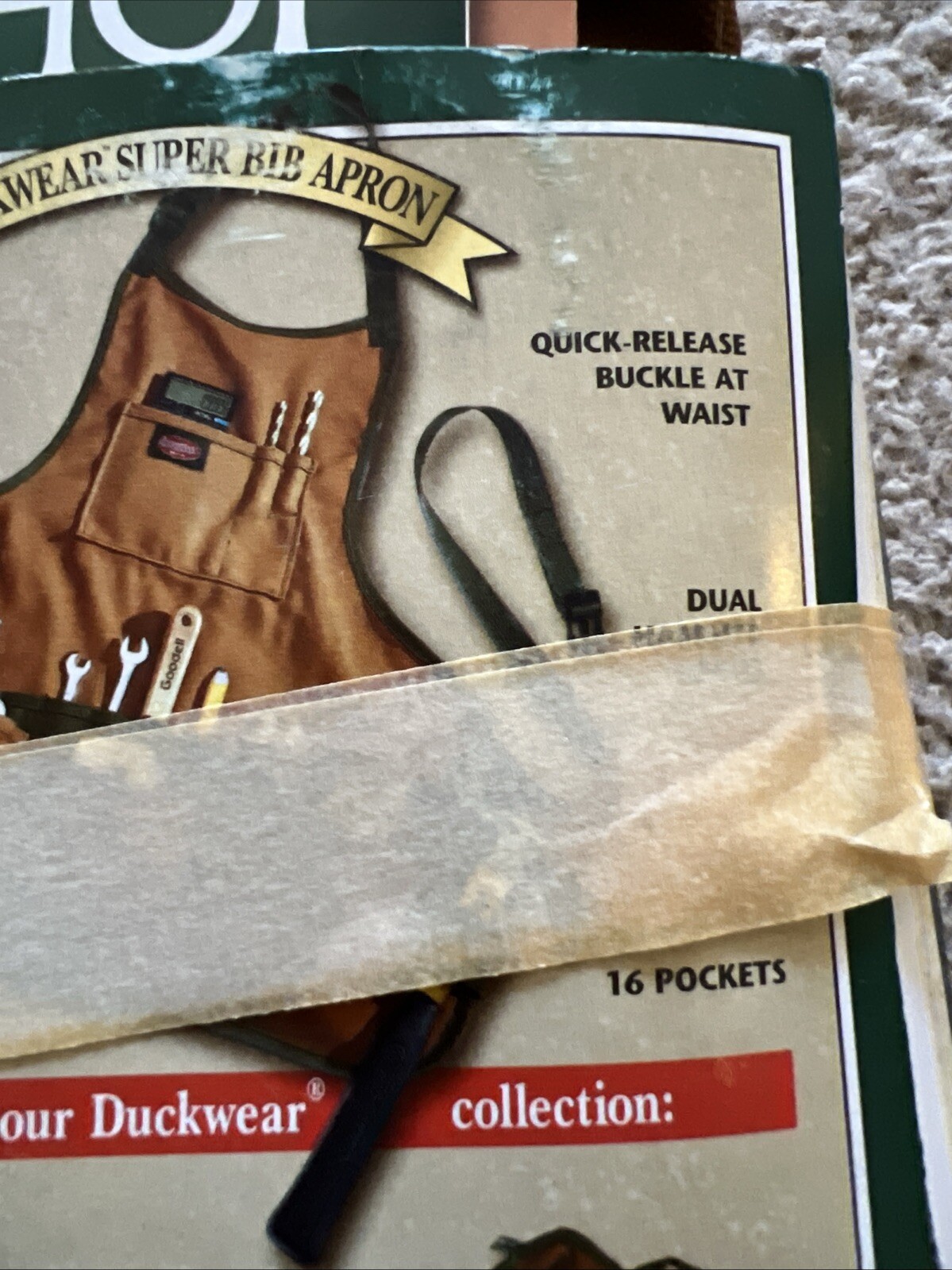 Bucket Boss Carpenter’s Tool Super Bib Apron Heavy-Duty Canvas 100% Cotton Duck