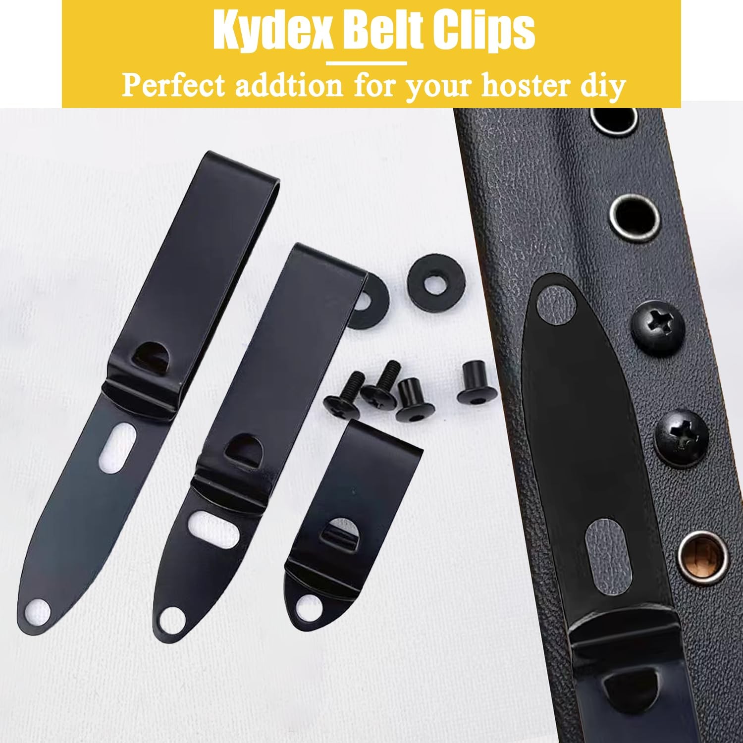 Kydex Belt Clip Knife Sheath Kit, Stainless Steel Kydex DIY Holster Kit, Knif…