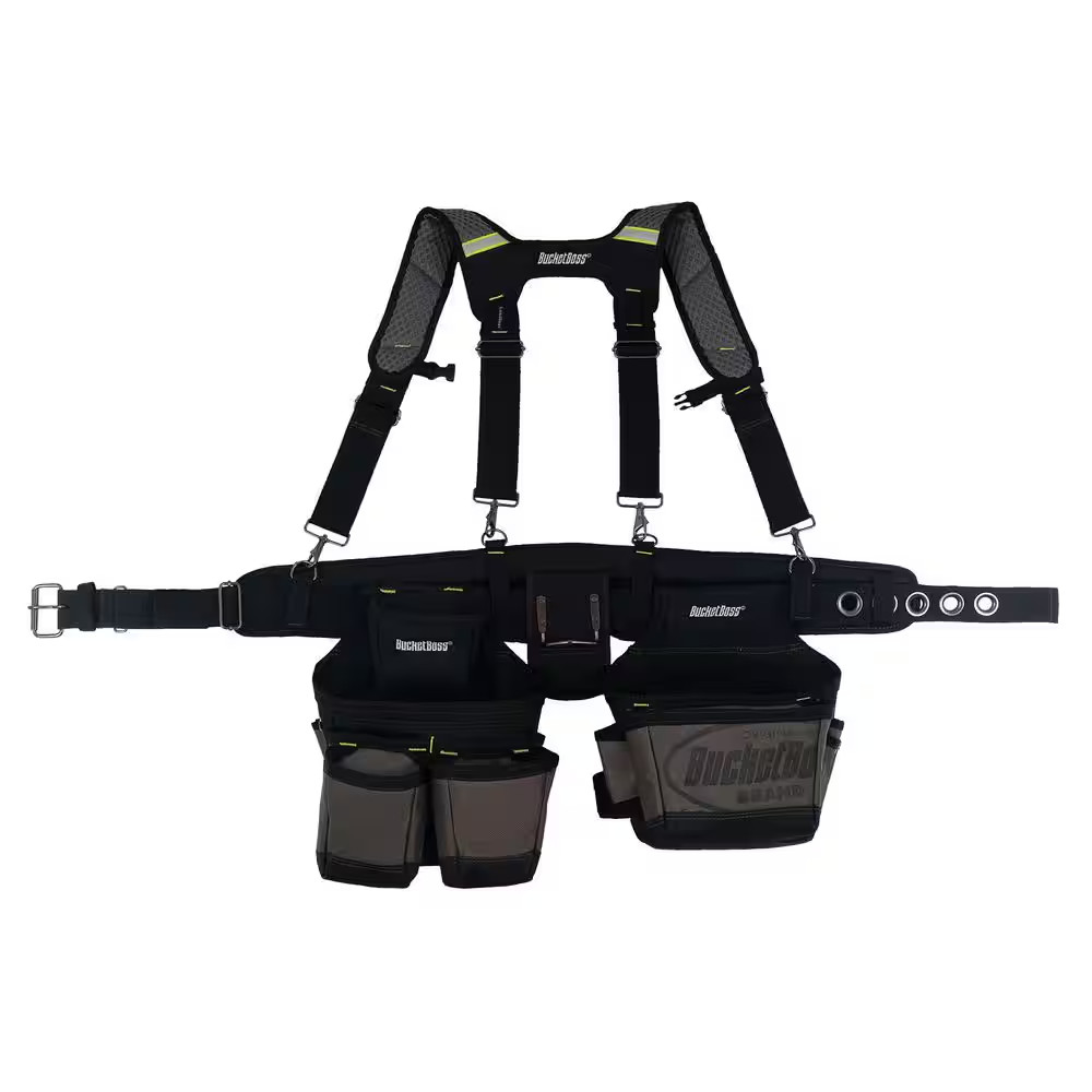 2 Bag 19-Pocket Professional High Visibility Contractor’S Work Tool Belt Tool St