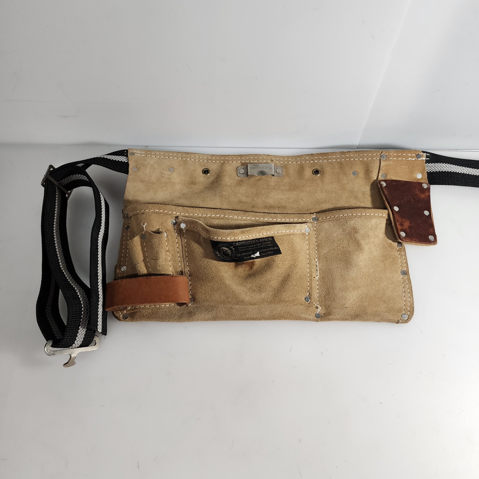 Leather Tool Belt Soft Leather Pouches / Holders and Tool Loops Adjust Belt