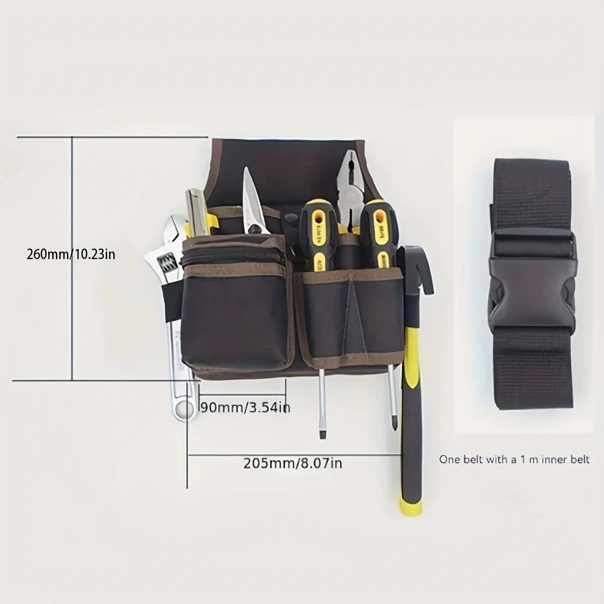 Electrician Tool Pouch Waist Belt Bag Canvas Multi Pocket Hardware Holder Durabl