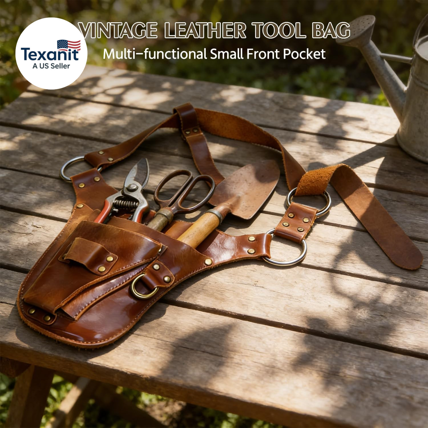 Leather Garden Tool Belt – Gardening Gifts for Women – Utility Belt -Gift for Ga