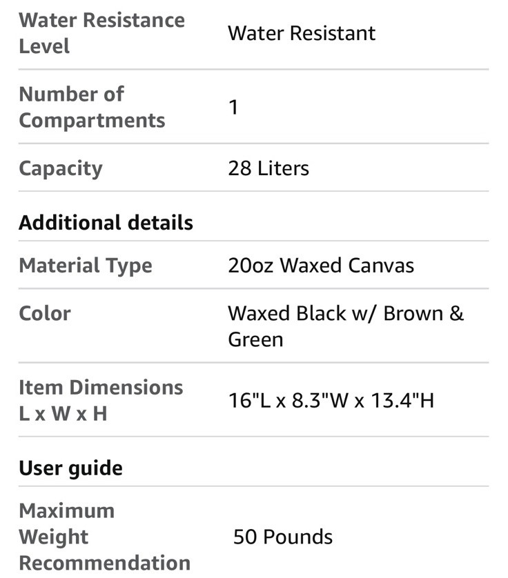 16-Inch Canvas Tool Bag