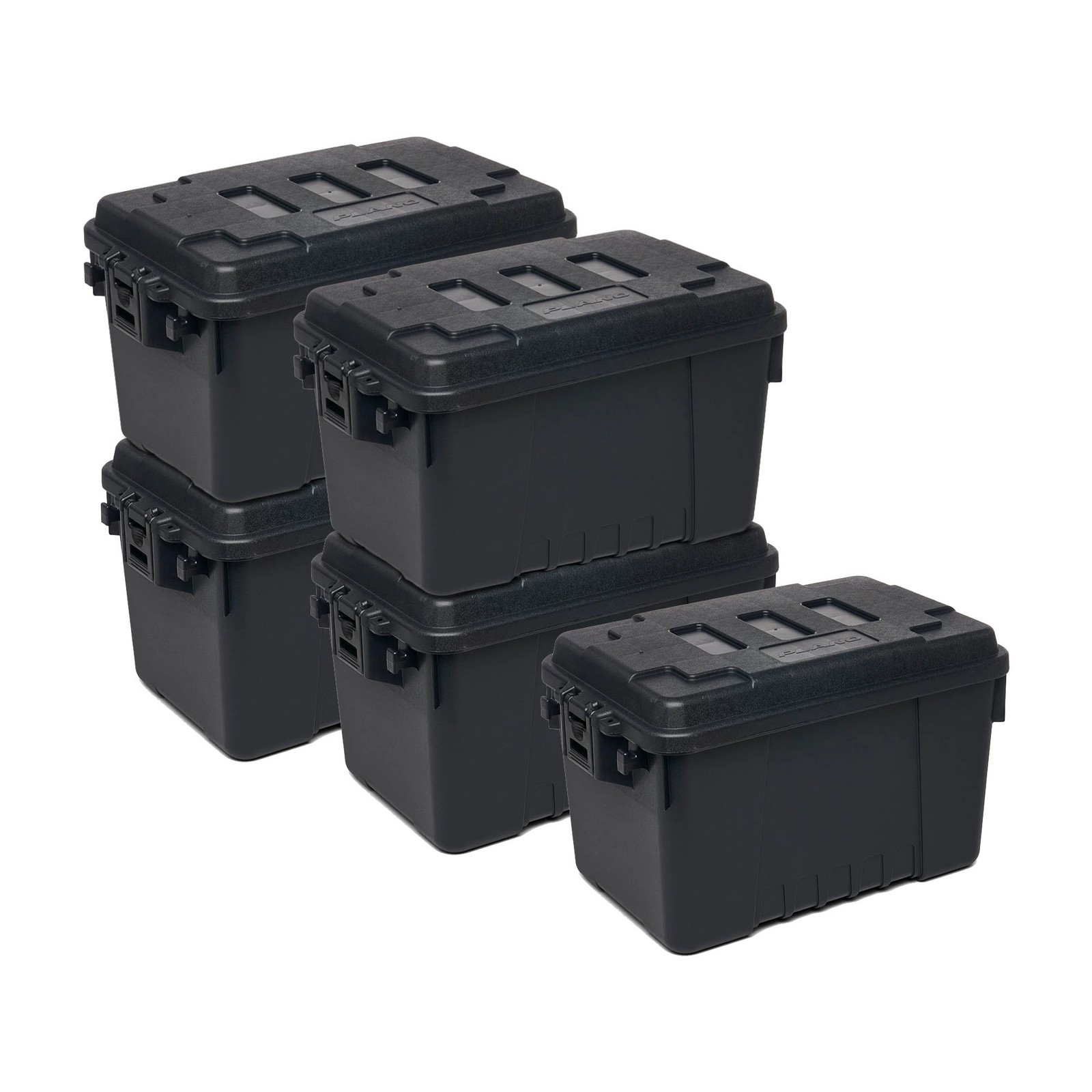 Plano 5 Pack Small Hinged Sportsman’s Trunk for Outdoor Gear and Tools, Black