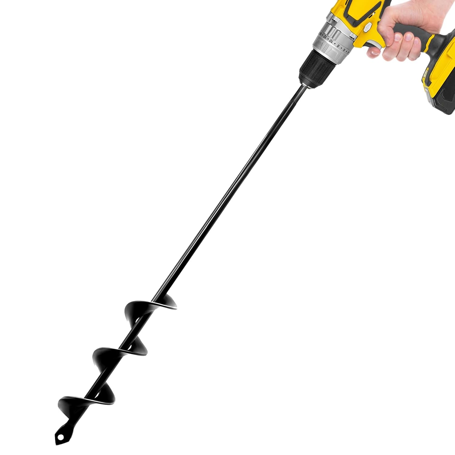 Cordless Drill Auger 1.6×16.5 Inch Plant Bulb Planter Tool 3/8 Hex