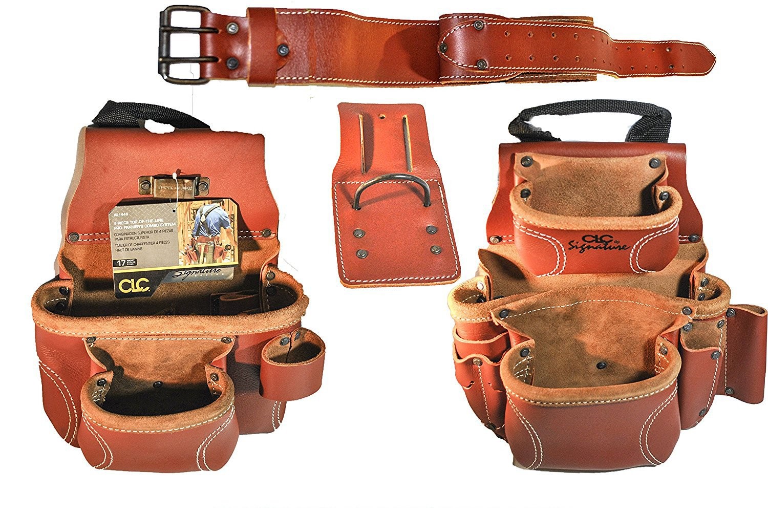 CLC Custom Leathercraft 21448 4 Piece Pro Framer’s Combo System Tool Belt 15 Poc