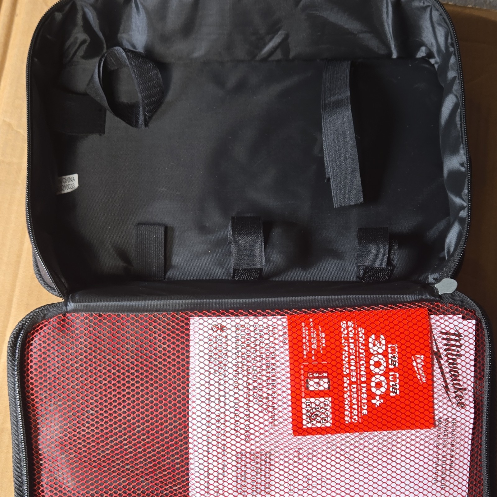 Milwaukee M12 FUEL Medium Tool Bag Red Black Fabric With Handle