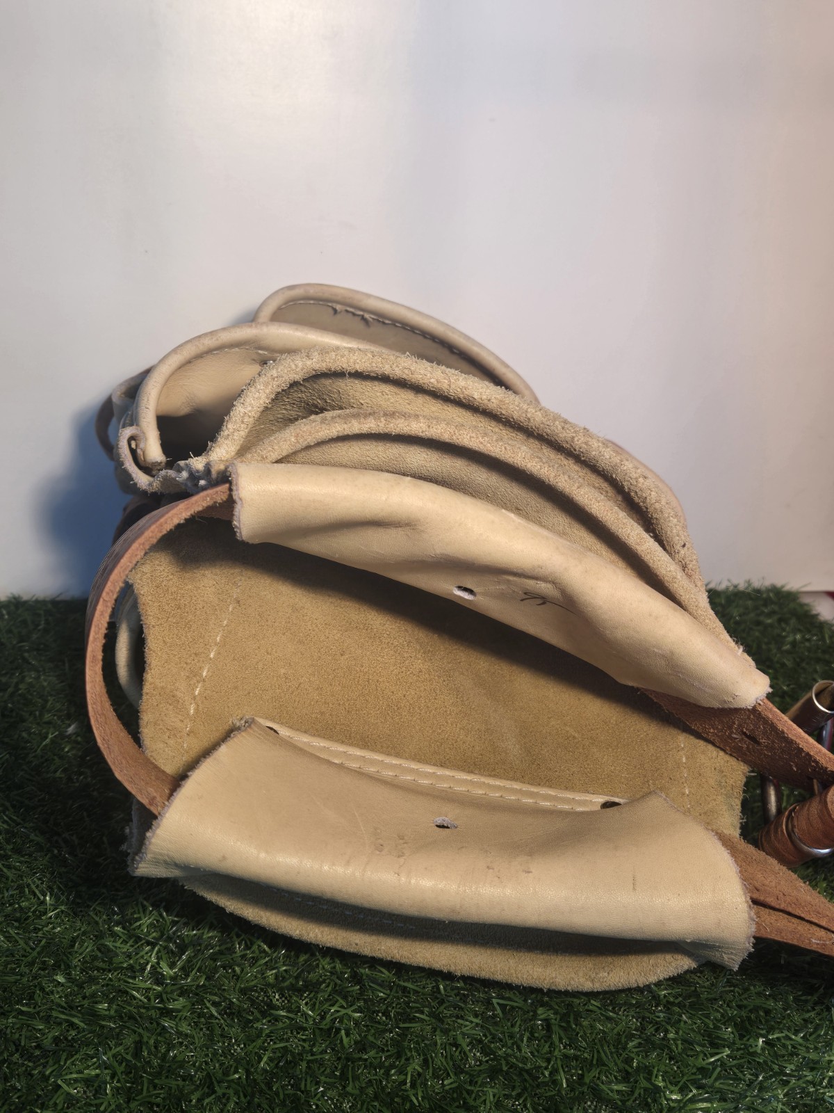 2 w/ belt – Craftsman 937542 Tan Suede Leather Multi Pocket Tool Pouch Riveted