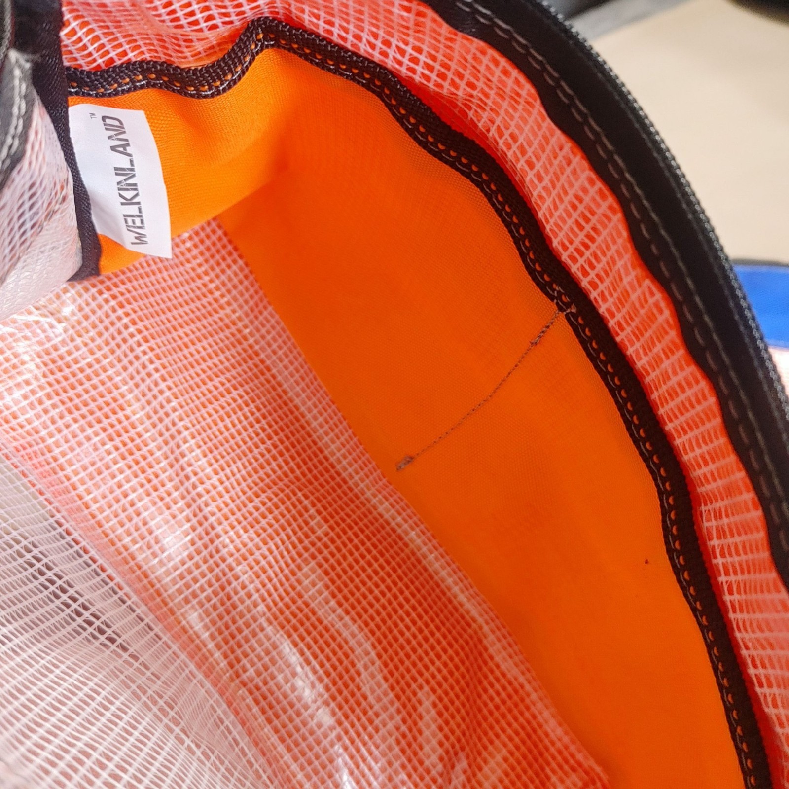 Welkinland Clear Mesh Tool Bags Heavy Duty Blue Orange Black Organize Storage