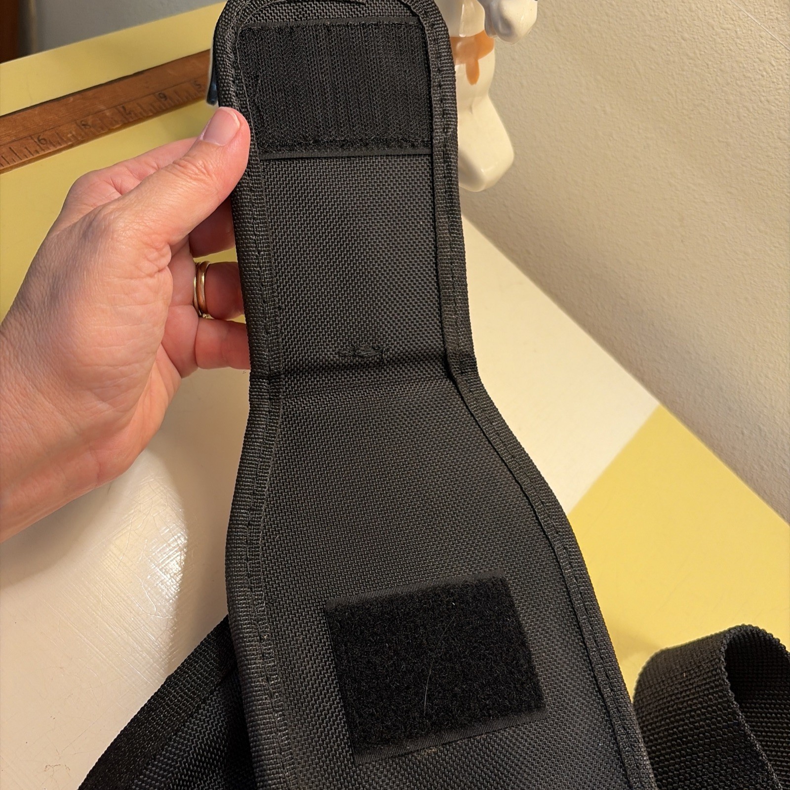 6.7 In. Black 3-Pocket Utility Tool Belt Pouch