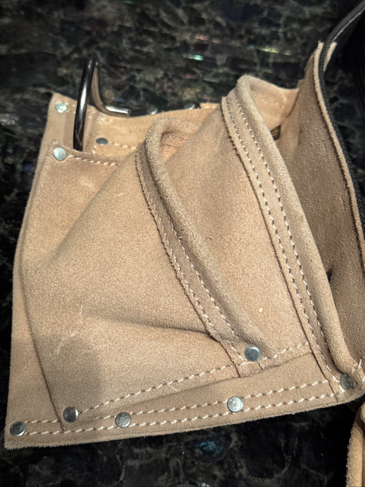 Leather Tool Belt CLC WORK GEAR 1370×3 Apron 8 Pocket Belt Clip Hammer Ring MINT
