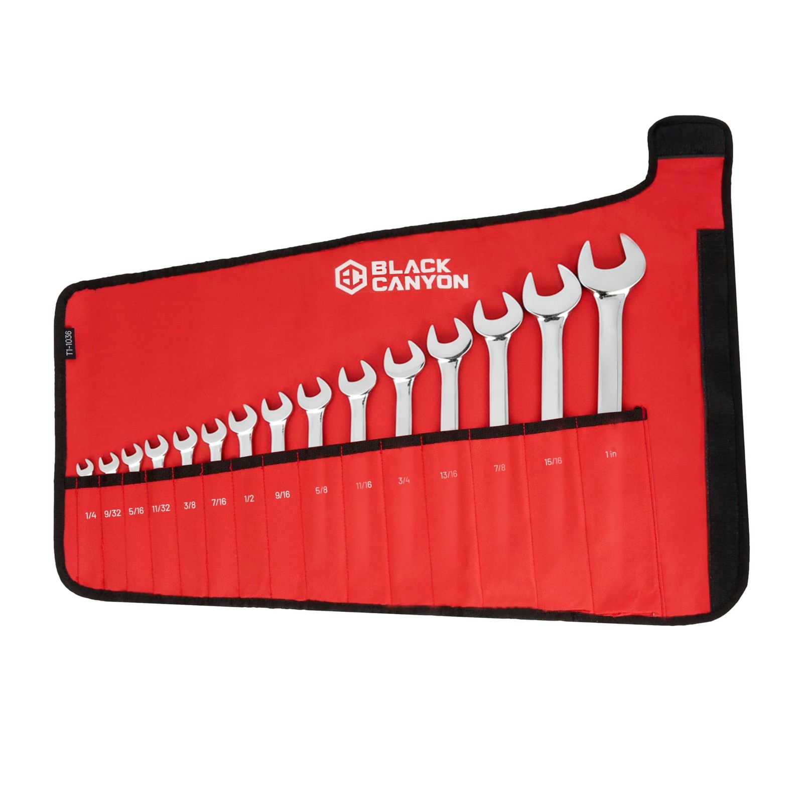 Wrench Pouch, Wrench Pouch Roll Up, 15 Pockets, Ranging of 1/41 inch, Waterpr…