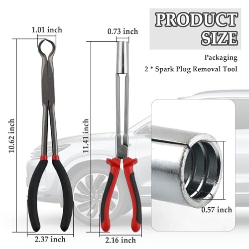 2PCS Sleeve & Round Spark Plug Tools Kit,Multi-functional Spark Plug Boot