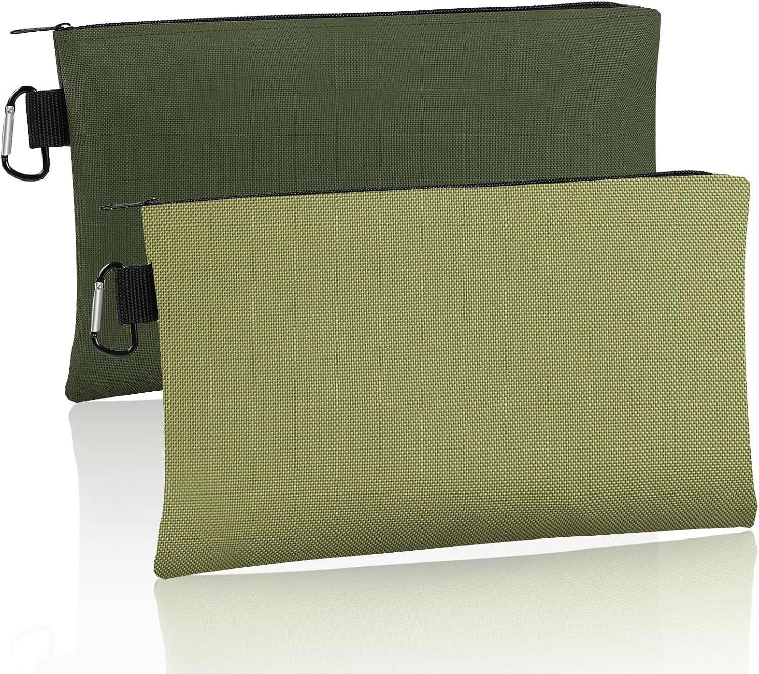 Tool Bag Zipper Pouch, 12.4×7.3 Inch Premium Tool Pouch with Carabiner, Utility