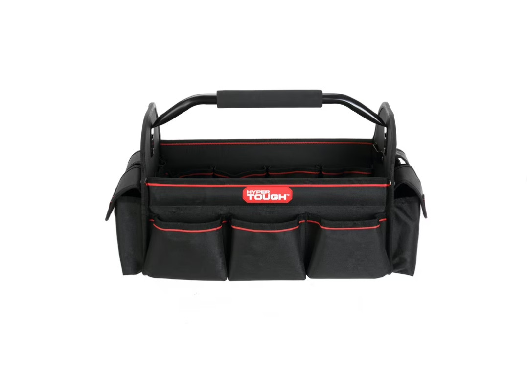 Hyper Tough 16-inch Open Top Tote with Soft Grip Handle
