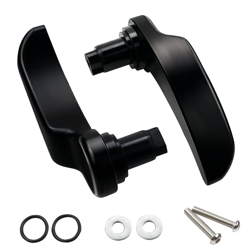 Black Saddlebag Latch Lever – Saddle Bag Lid Lifters Aluminum Compatible with…
