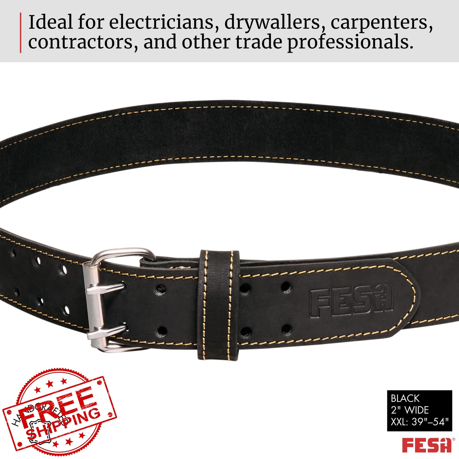 FESA Black Tool Belt XXL 2″ Wide