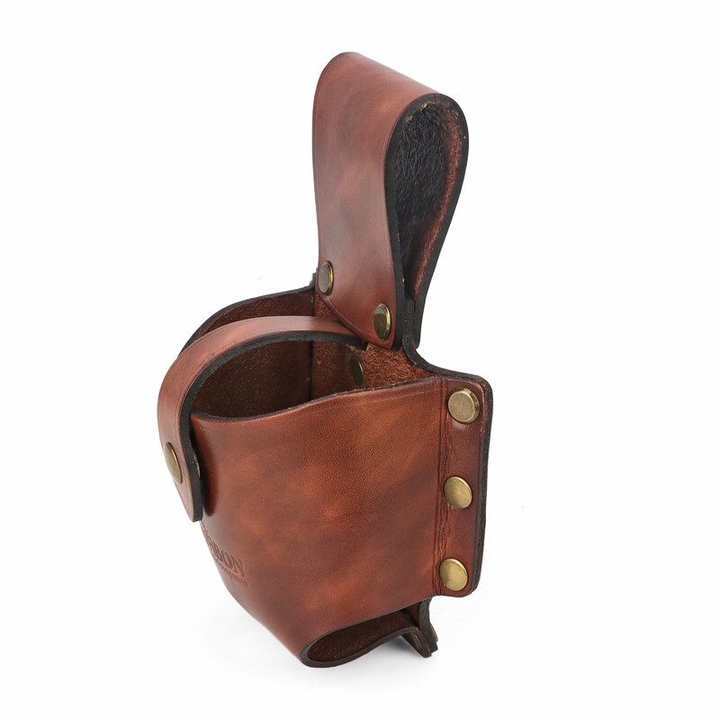 TOURBON Leather Tape Measuring Holder Case Tool Carrier Belt Holster Pouch