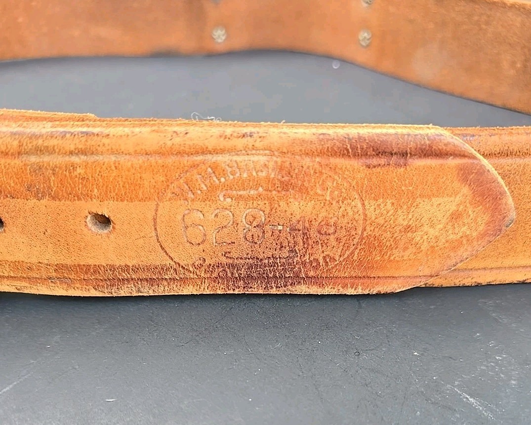 Vintage W. M. Bashlin Co. Linesman Tool Belt, #628-46 100% Distressed Leather