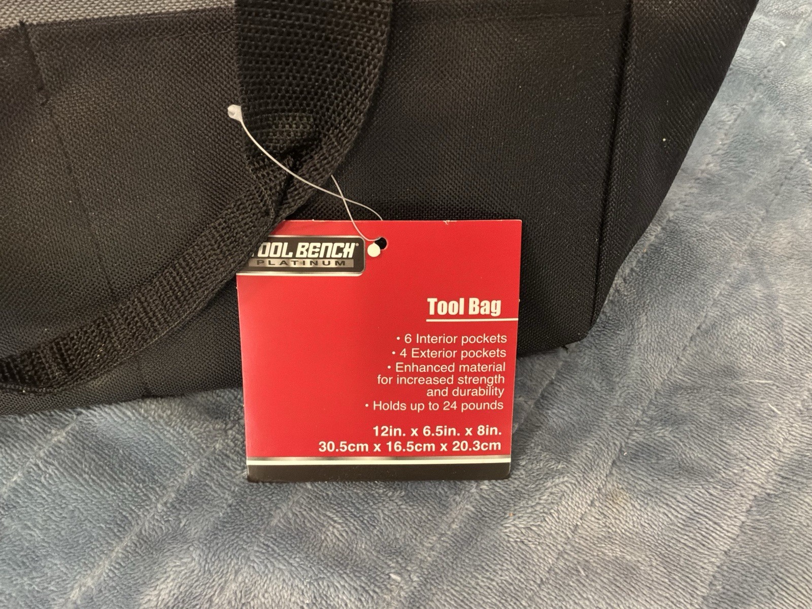 Performax Tool Bag Small Gray Black Soft Sided Zipper Tool Tote Drill Bag