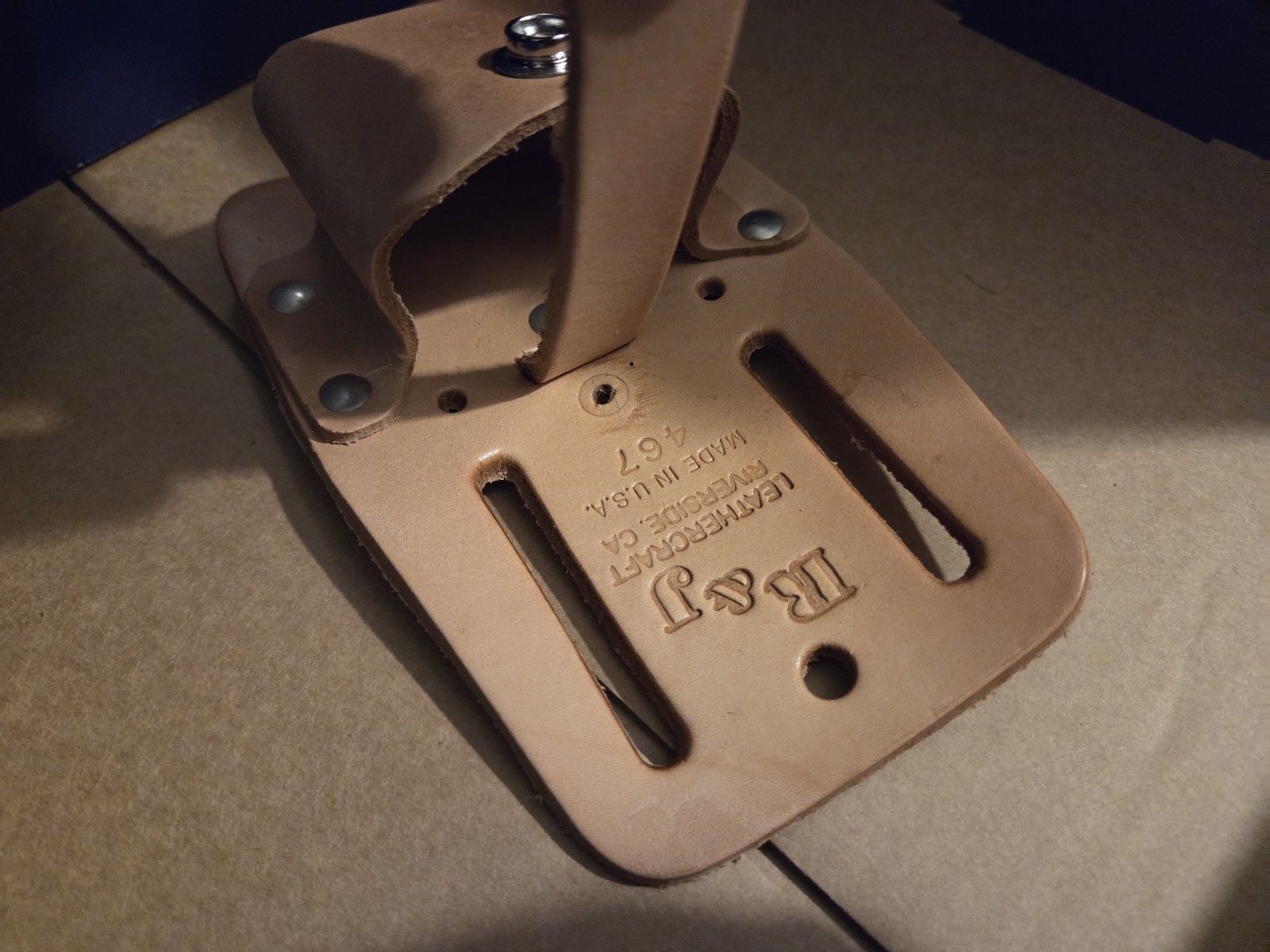 R & J Leathercraft 467 Leather Tape Measure Holder