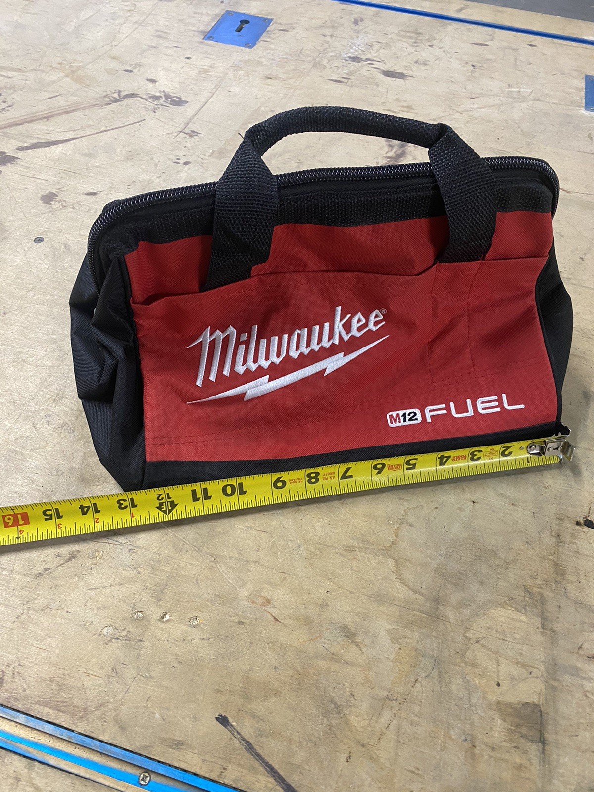 Milwaukee Canvas Tool Bag Fuel M12 13″L x 9″W x 10″H Heavy Duty Contractors