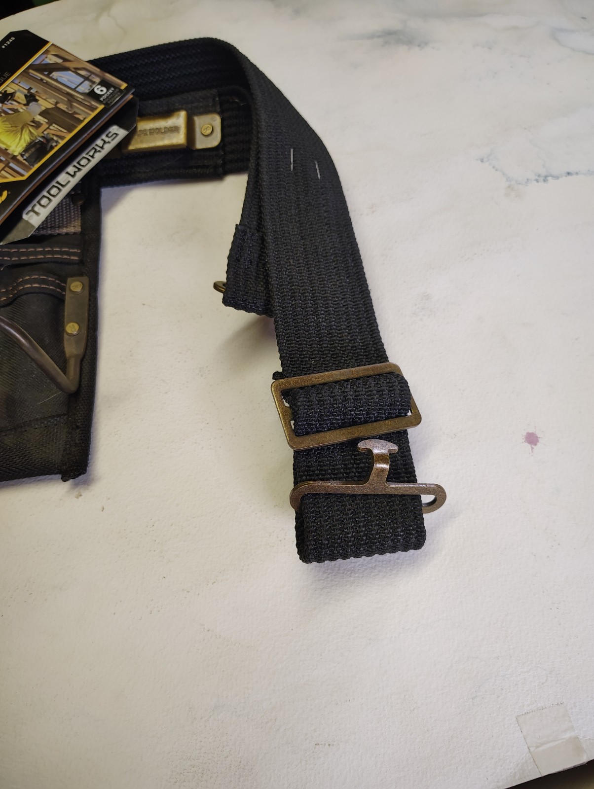 CLC 1245 46″ Max Waist Tool Belt 6 Pocket, 2″ Wide, Black Polyester belt, Canvas