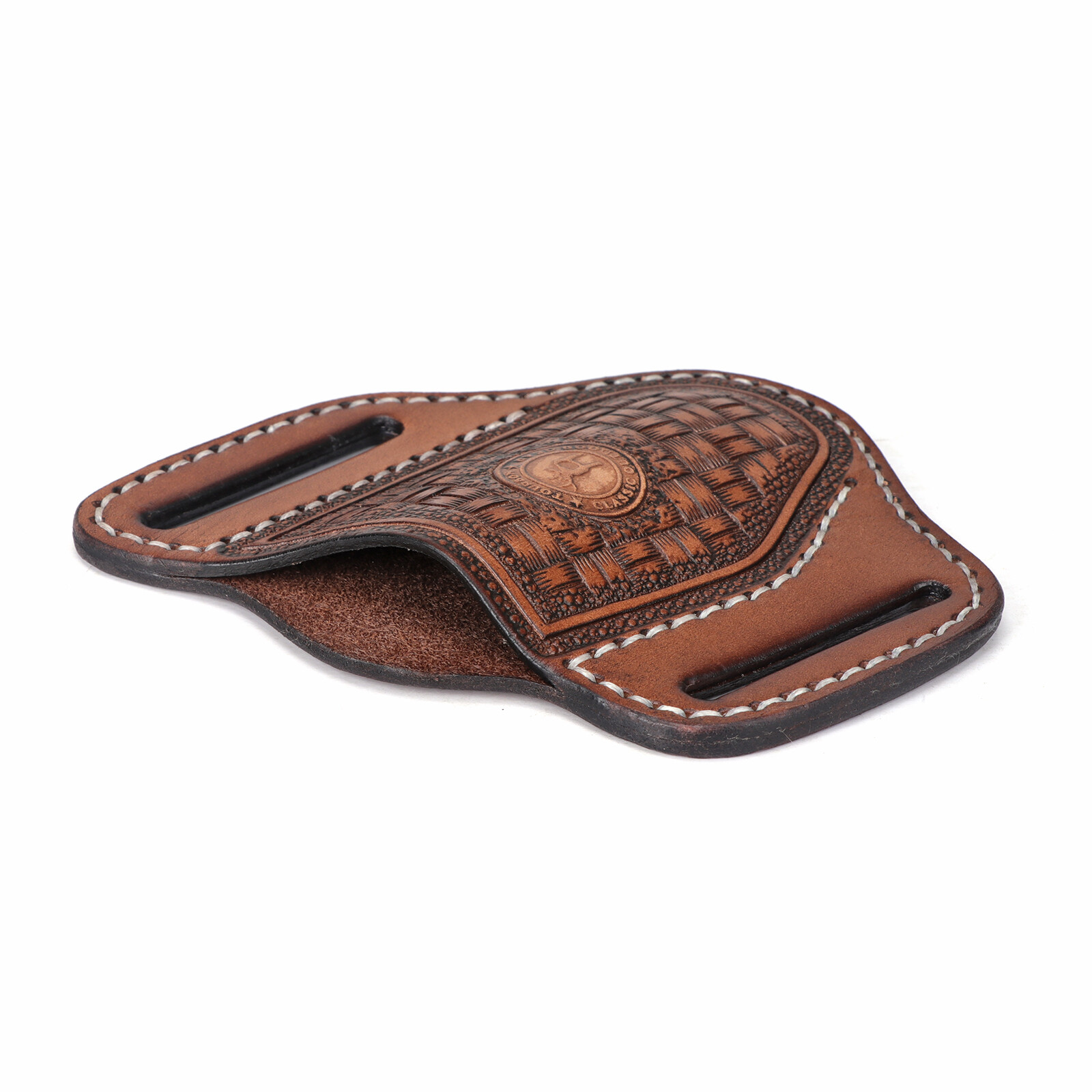 TOURBON Retro Leather Folding Knife Sheath Tool Pouch Knives Holder Belt Holster
