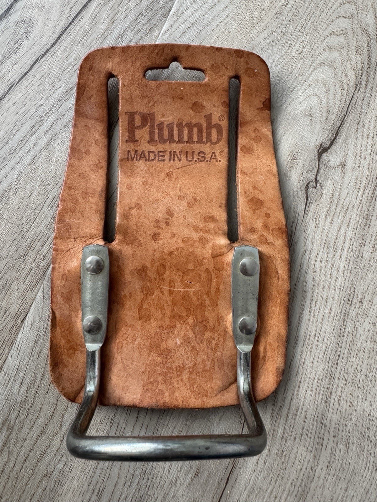 Vintage Plumb’ Leather Wrench Holder Axe Holster Hammer Hanger Made In USA
