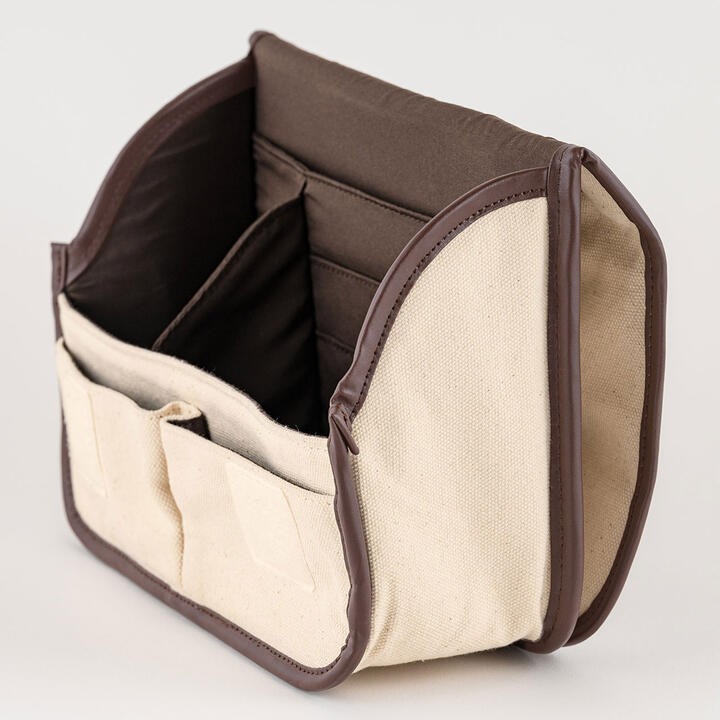 Hobonichi techo stappo Canvas White Ivory Brown Stand Storage Box Stationery NEW