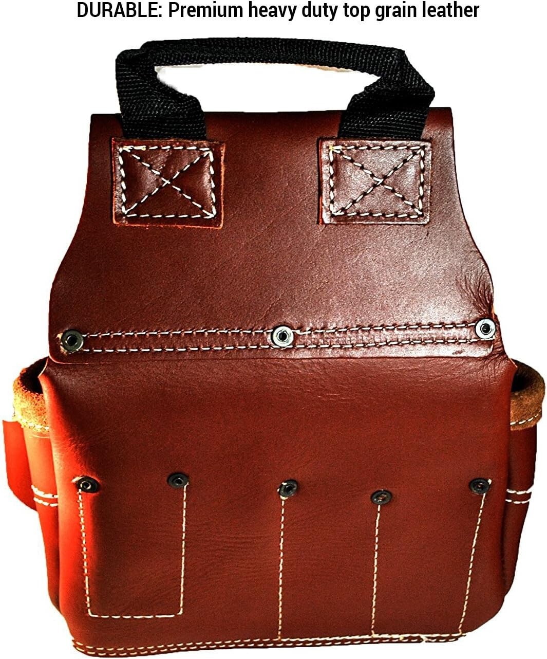 Framer’s Leather Tool Belt – 15 Pocket System, 29-46″ Adjustable