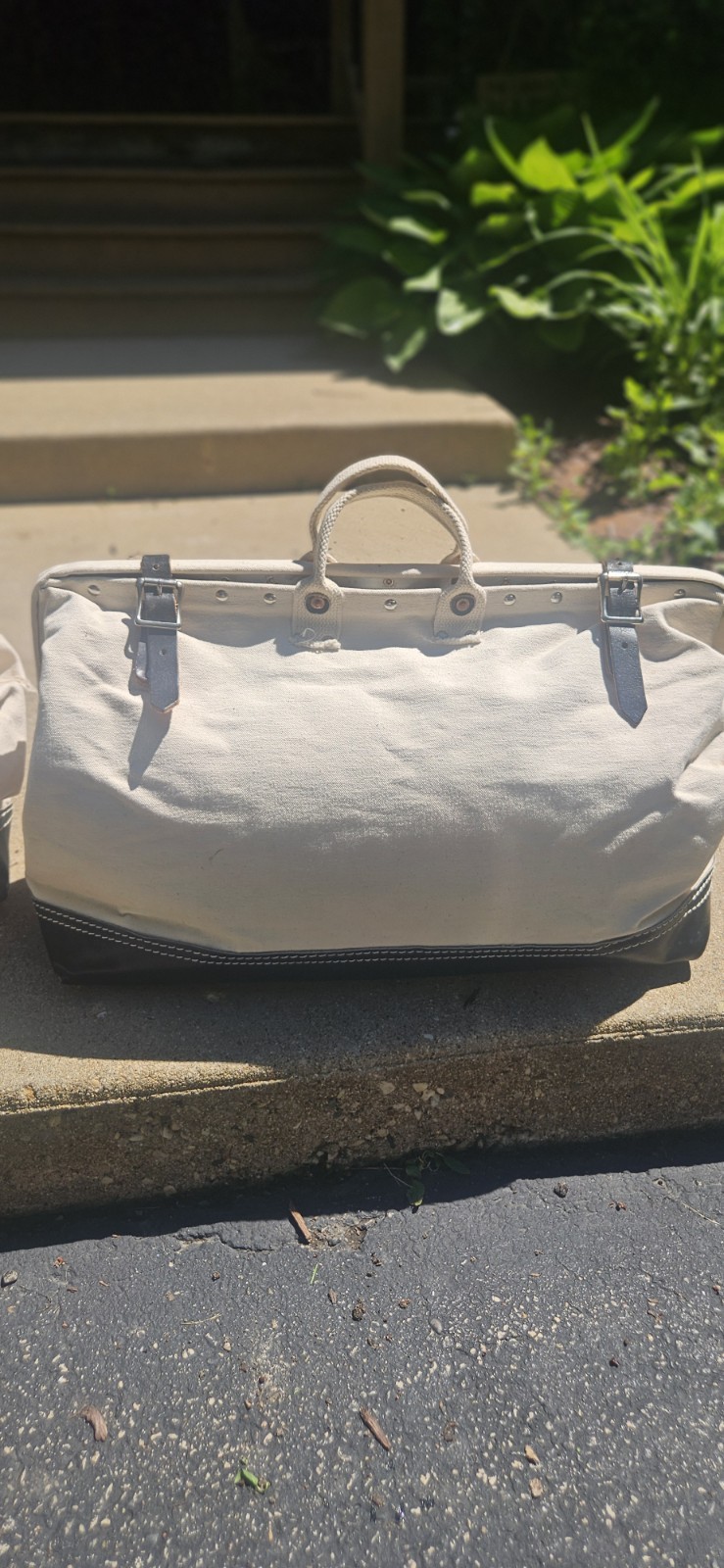 Vtg, Set/2 Huge Canvas LINEMAN UTILITY RIVETED TOOL BAGS, A TRUE FIND,Boat Totes