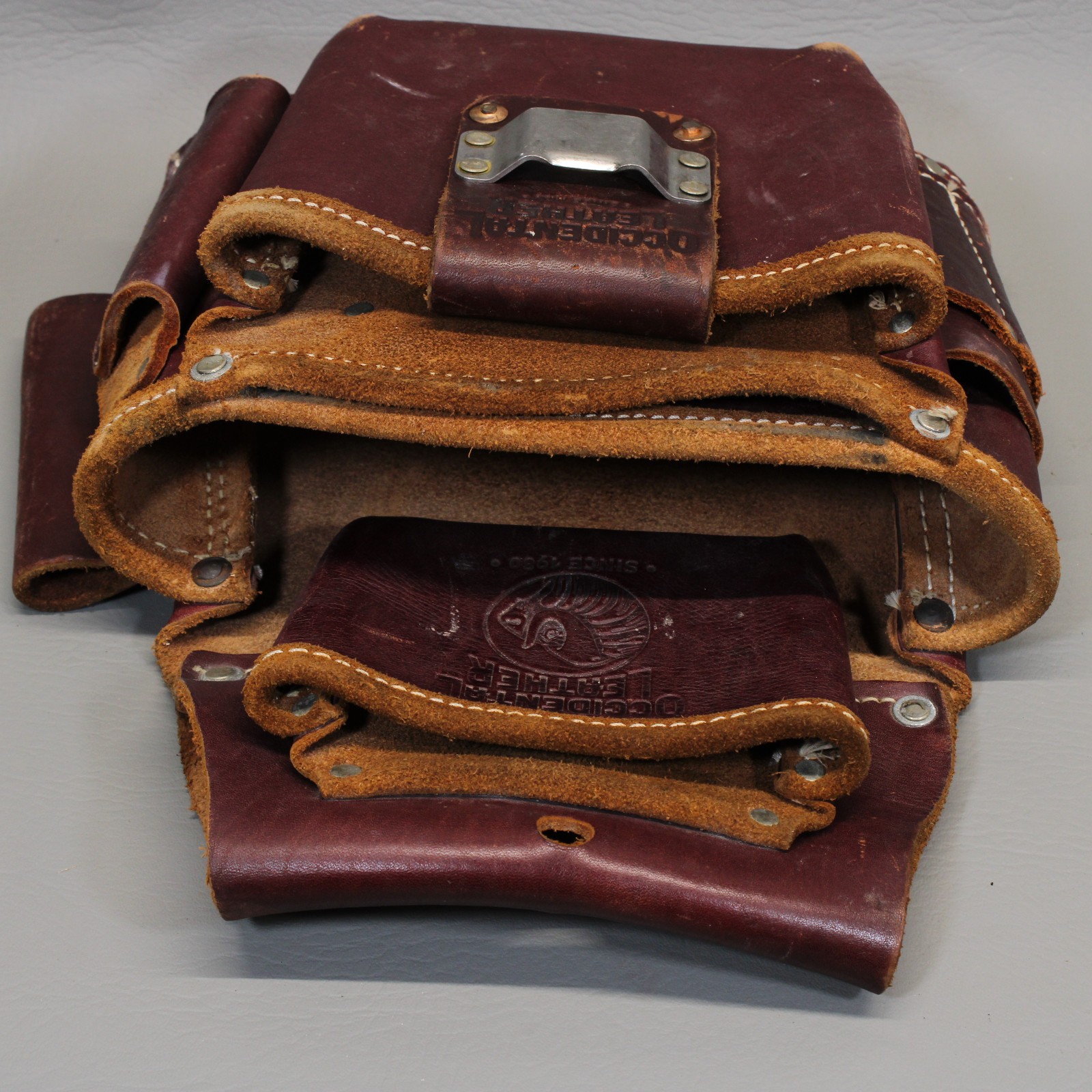 Occidental Carpenter’s Leather Tool Belt & Pouches 5018, 5060, Med. Belt