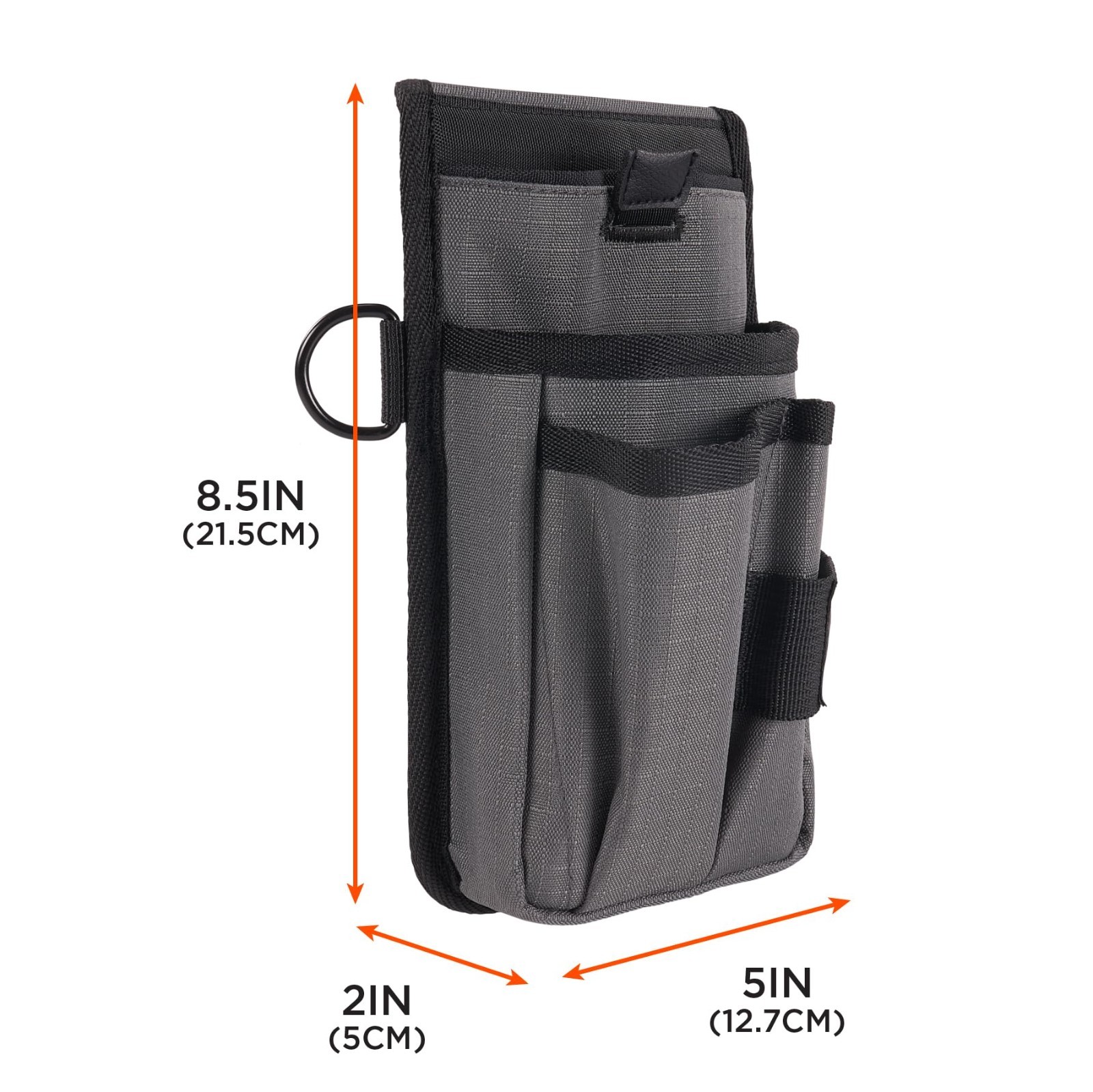 Utility Tool Pouch with Knife Holster, Scanner Holder, Cell Phone Pocket, Belt L