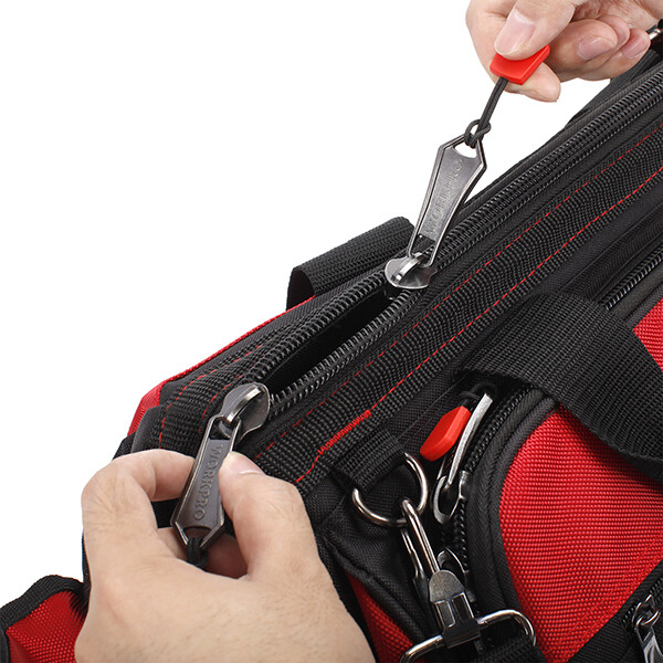 WORKPRO 16″ Wide Mouth Heavy Duty Tool Bag Tool Tote Storage 40Pocket Zipper Bag