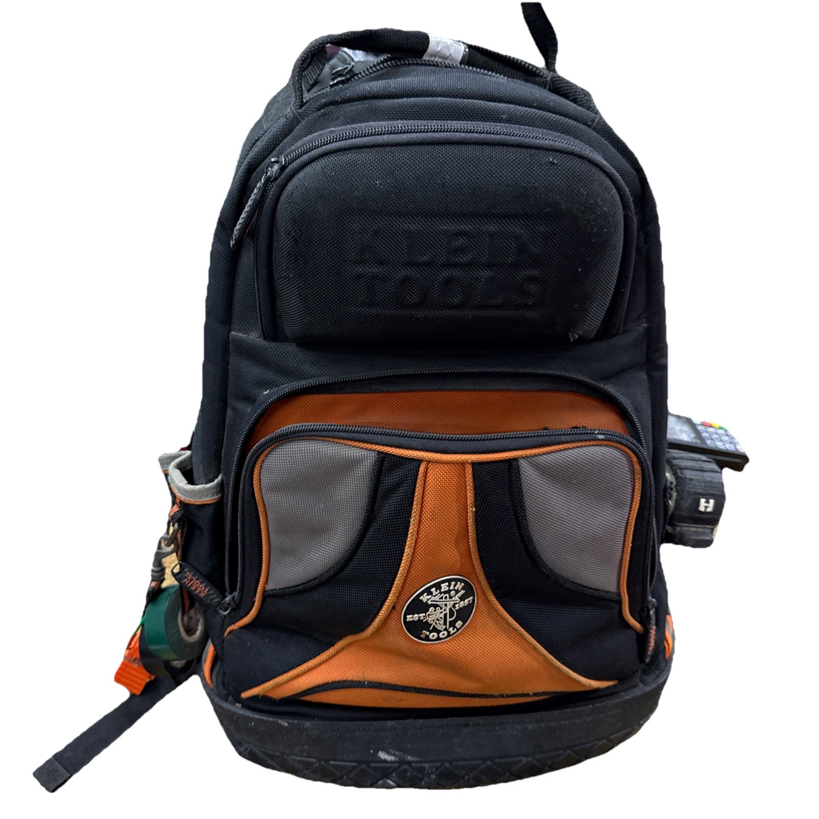 Klein Tools 55475 Tool Bag Backpack: 35 Pockets Tradesman Pro 17.5” + Tools Lot