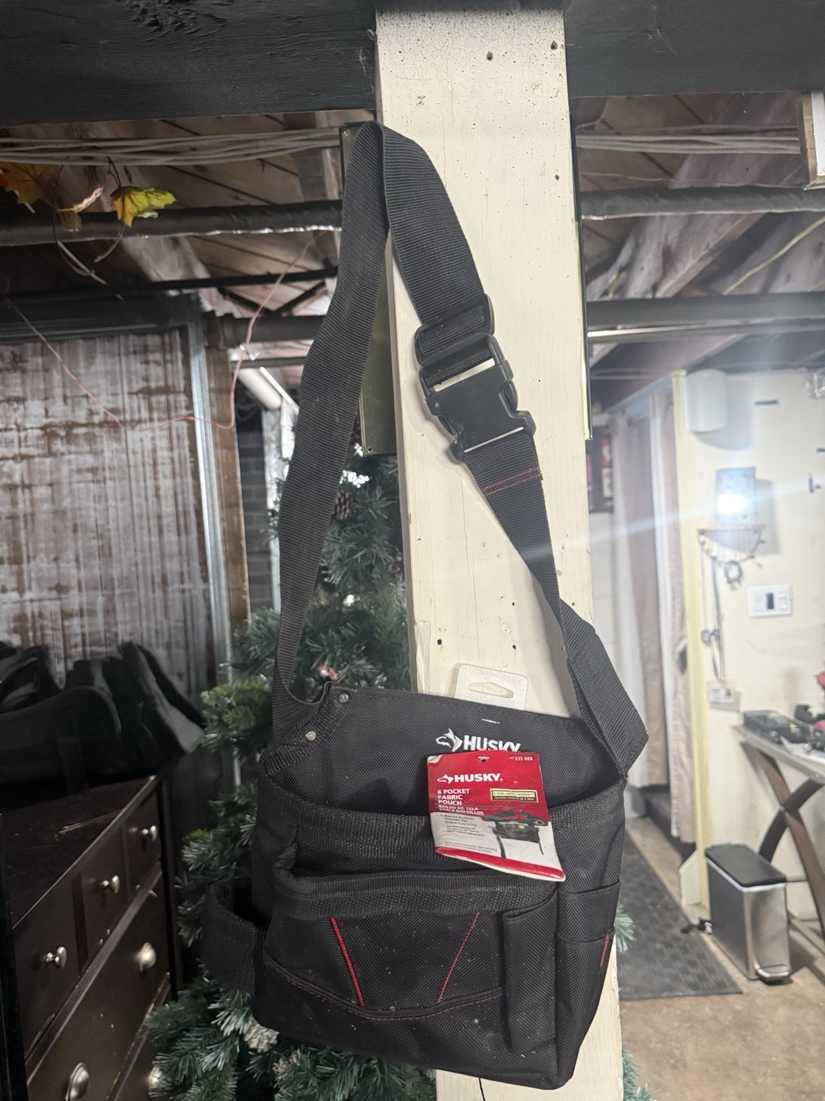 Husky 6-Pocket Black Tool Belt Pouch