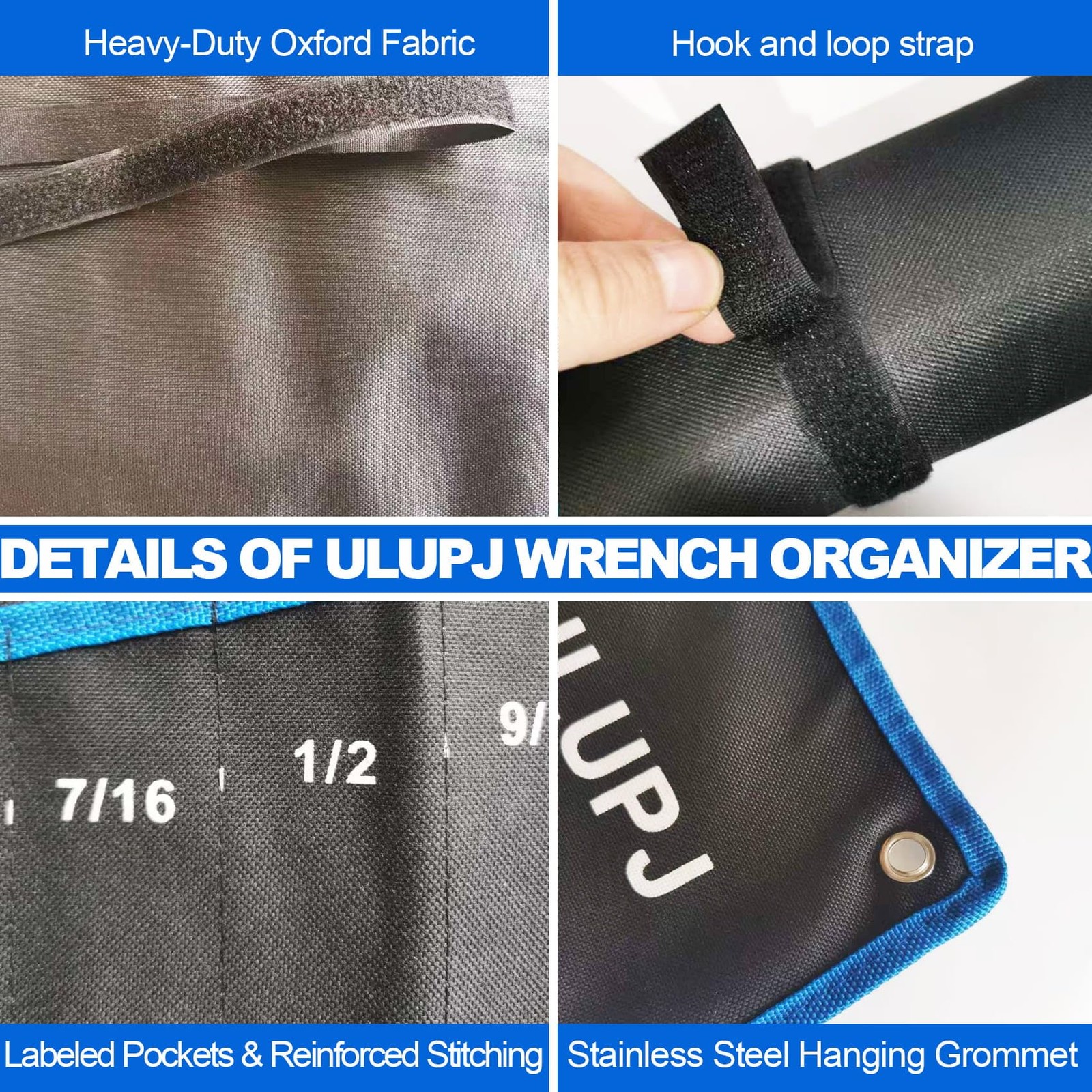 Wrench Roll, Wrench Roll Up Pouch, Wrench Organizer Roll, Canvas Heavy-Duty O…
