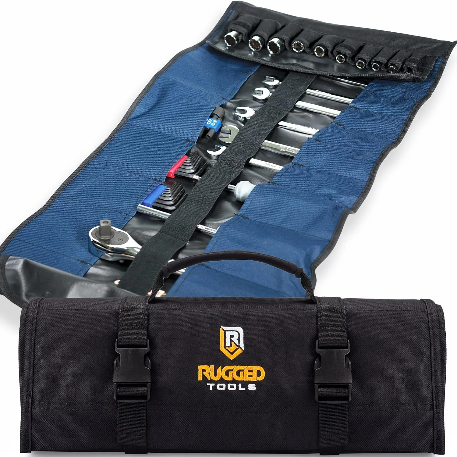 32 Pocket Tool Roll Organizer – Wrench Organizer & Tool Pouch – Wrench Roll Incl