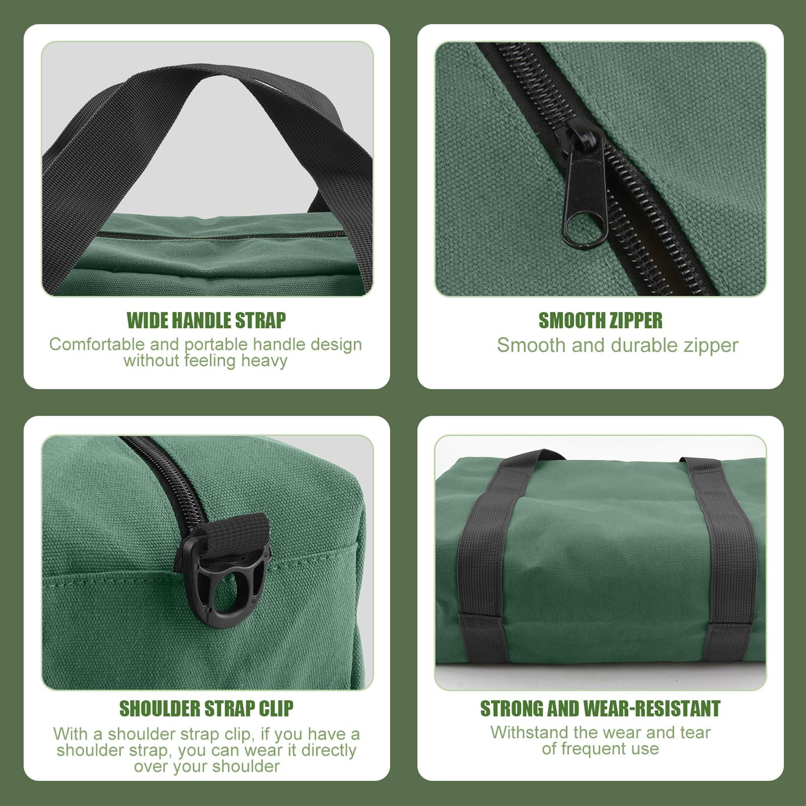Small Tool Bag,Close Top Wide Mouth Tool Organizer Bag,Large Capacity Tool Ba…