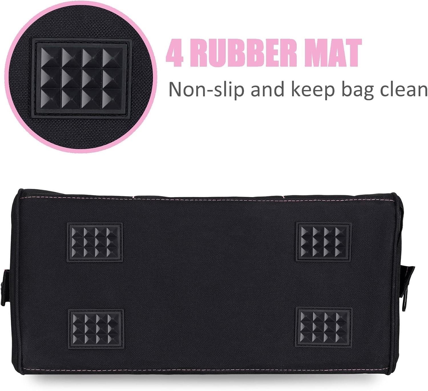 14-Inch Pink Tool Bag for Women, Zip-top Wide Mouth Open Tool Organizer, with…